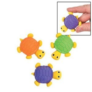 12 Turtle Erasers