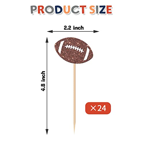 Ambishi CCT-FB 24Pcs Football Cupcake Toppers thumb #1