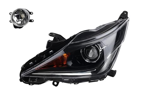 Johns, Phare halogène compatible avec Toyota Aygo B4 05/2014-06/2018 Hir2 Li + brouillard