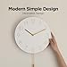 mooas Flatwood Wall Clock Pendulum White,12