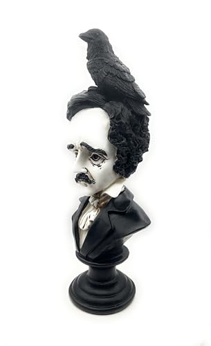 Estatua del busto de Edgar Allan Poe RUSTIX miniatura 2