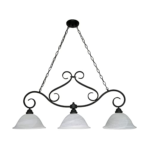 Image of Nuvo 60 /382 Three Light Trestle Chandelier, 21x44x1, Textured Flat Black