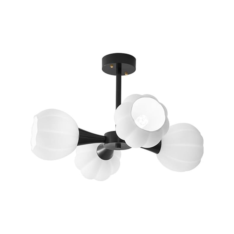 Plafonnier G9 en cuivre noir à 4 têtes pour salon nordique chic