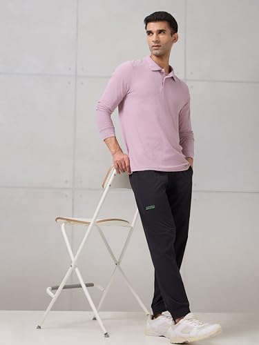 Image of TECHNOSPORT Men's Slim Fit Textured Active Out Full Sleeve T-Shirt for Gym, Sports & Regular Use