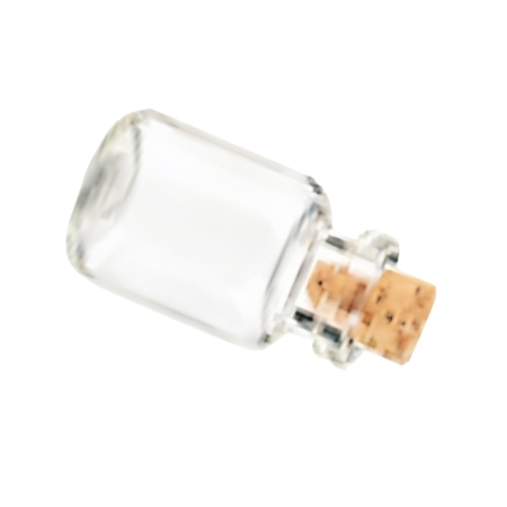 GOCENJIU Small Storage Vial 10pieces High Borosilicate Glass Bottles Mini Empty Jars, Small Vials Lightweight for Wedding DIY