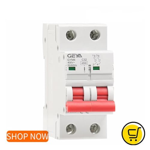 Disyuntor de carril CA 10A interruptor automático bipolar automático GYM8 3
