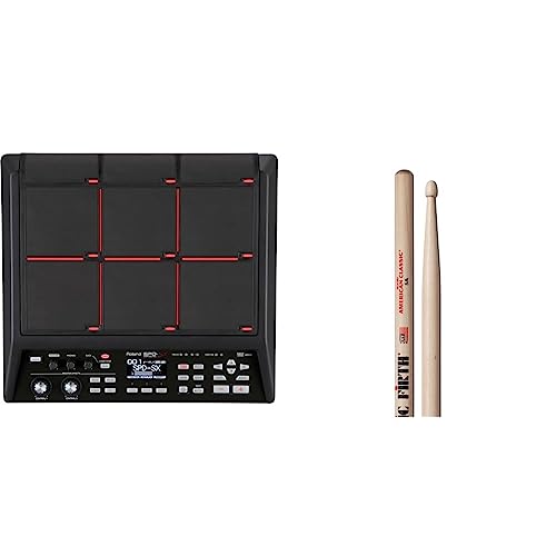 Roland SPD-SX Percussion Sampling Pad with 4GB Internal Memory, Black & Vic Firth American Classic 5A Drum Sticks