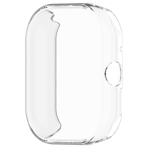 LICHIFIT Redmi Watch4�p�ی�P�[�X �J�o�[ TPU+�����K���X�t�B���� ��̉� �X�}�[�g�E�H�b�`�J�o�[ �E���ȒP �ϏՌ� ���h�~�y�� �[�d�Ή� �������i����)
