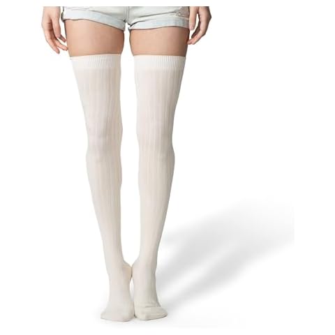 Love Classic Ribbed Thigh High Socks Cover