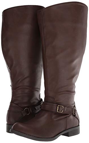 Easy Street Women's Quinn Plus Harness Boot, Brown Burnish, 7.5 M Us #TOP6