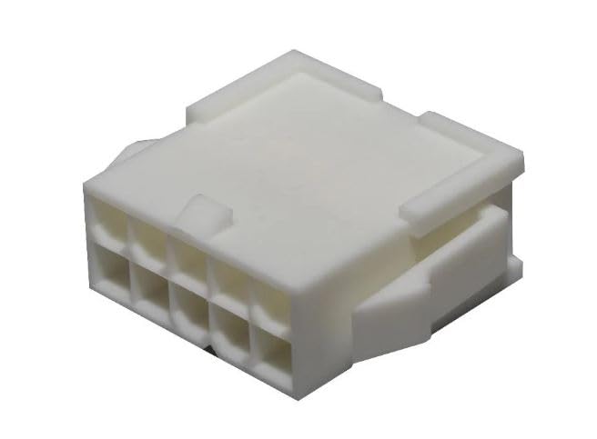 Molex 39-01-2106 Connector Housing, Mounting Ears, UL 94V-0, Mini-Fit Jr. 5559 Series, Plug, 10 Positions, 4.2 mm - Pack of 60