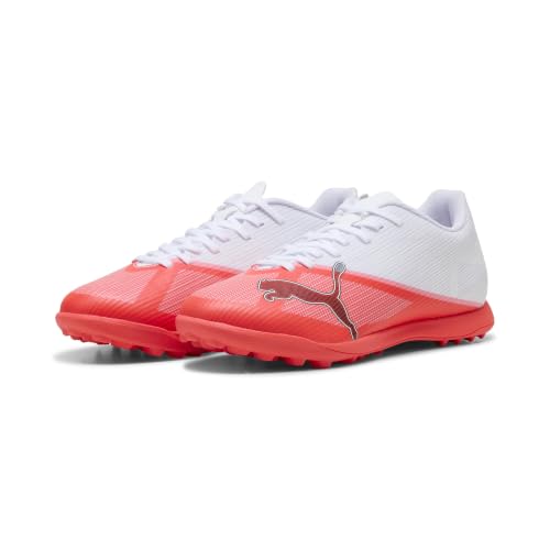 Puma Chaussures de Football Unisexes 7 Play TT, Ultra Red Black White, 43 EU