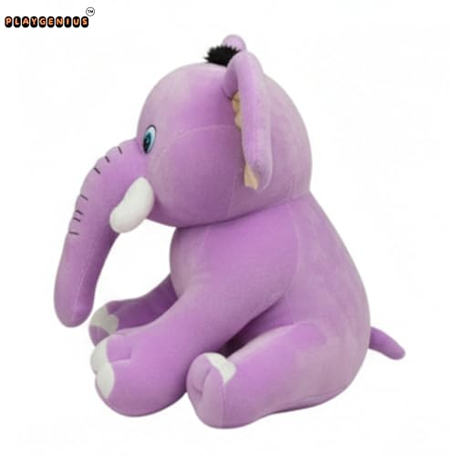 Image of Sitting Elephant Soft Toy - Purple | Super-Soft Plush Stuffed Animal for Girls Kids | Soft Stuff Toy for Kids | Ideal for Birthday Gift - 36 CM | Cute-Design & Washable