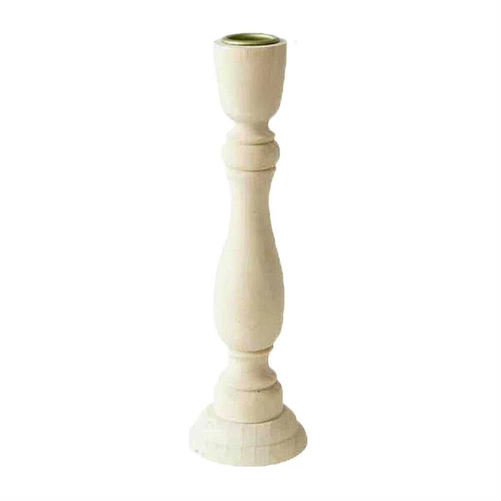 Candelabros de madera vintage de 3 tamaños, portavelas de mesa, boda, hogar, comedor, decoración de escritorio, candelabro de madera (20 x 5 cm)