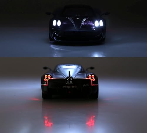 Image of Pagani Huayra 1:32 Model Car with Box, Zinc Alloy Pull Back Toy car with Sound and Light for Kids Boy Girl Gift [Colors as Per Stock]