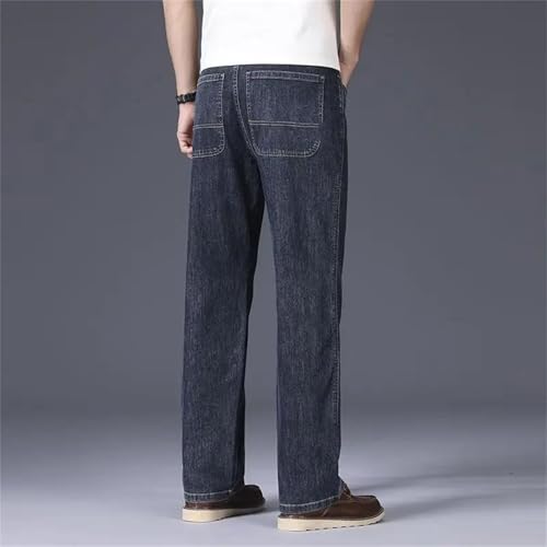 Men's Luxury Jeans Slim Fit Stretch Denim Pants Comfortable Soft Straight Classic Business Casual Trousers2