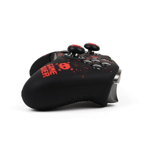 Image of Pixelated Skull Controller Skin Compatible with Xbox Elite Series 2 Core Wireless Controller, RALAN Protector Case, Customised Thumb Grips Cap