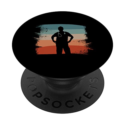 Retro Vintage Classic Doctor Medical PopSockets Swappable PopGrip, Black