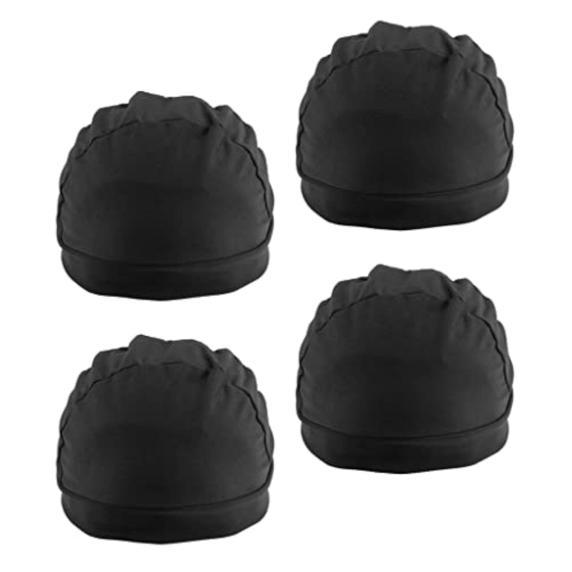 Black Spandex Dome Cap for Making Wigs, 4pcs