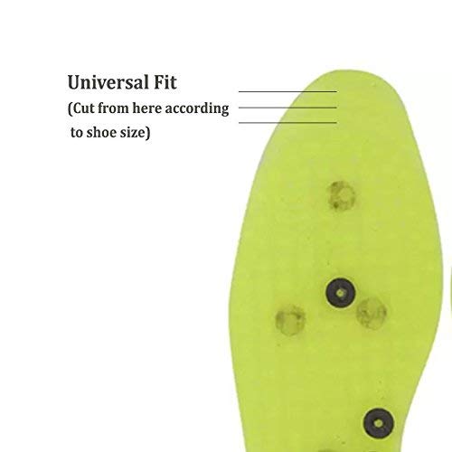 ACi Acupressure Bio-Magnetic Foot Mat for Stress and Pain relief With Yoko Polyplastics Sole Height Increase Reflexology Device Yellow Green 3