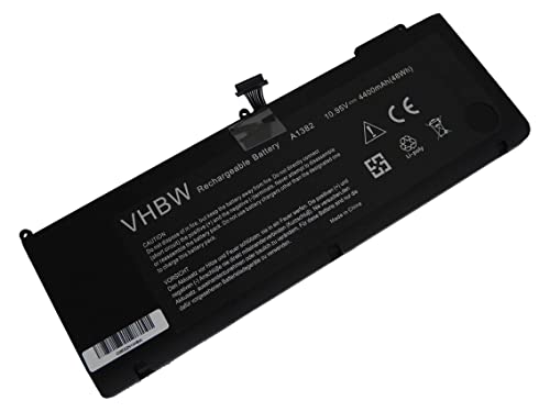 vhbw Li-Polymer Batterie 4400mAh (10.95V) Noir pour Ordinateur Portable Laptop Notebook comme Apple 020-7134-01, 020-7134-A, 661-5844, A1382