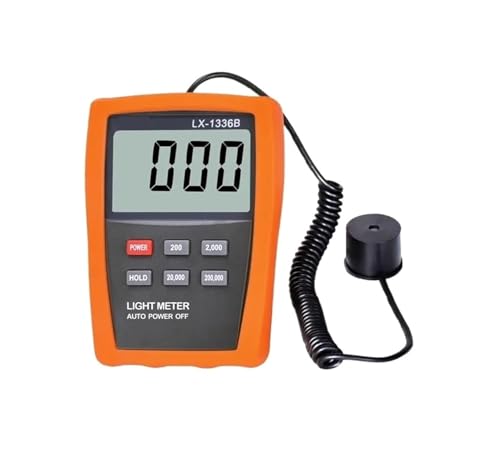 WGM新登場デジタル照度計 LX1336B LCD デジタル ルクスメーター 10-200000 Cd/m2 照度計 リニア UV 輝度検出器 目用 CRT TV LED スクリーン データ保持 (オレンジ)