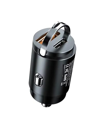 LAYYSD Cargador Coche Cargador Coche 115W Carga Rápida 2 Puertos 12-24V Toma Mechero Cargador USBC para Coche 100W + 15W para Adaptador Corriente IPhonees Cargador Movil Coche