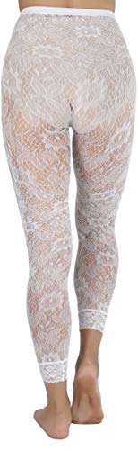 ToBeInStyle Women’s Fishnet & Lace Footless Mesh Tights Spandex Sheers Fashion Hosiery2