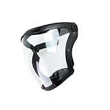 Bojueshaw Anti-Fog Full Face Shield with Adjustable Strap,Reusable HD Clear Protective Visor for Adults,Universal Face Mask for Work,Outdoor & Daily Use(Black)