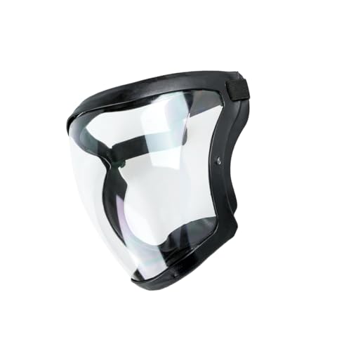 Bojueshaw Anti-Fog Full Face Shield with Adjustable Strap Reusable HD Clear Protective Visor for Adults Universal Face Mask for Work Outdoor & Daily Use(Black)