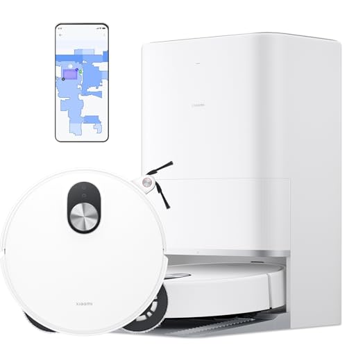 XIAOMI Robot Vacuum 5 Pro - Robot Aspirapolvere Lavapavimenti Intelligente,vacuum cleaner con Videocamera HD 5MP Supporto per chiamate unidirezionali,20.000 Pa,Radar intelligent