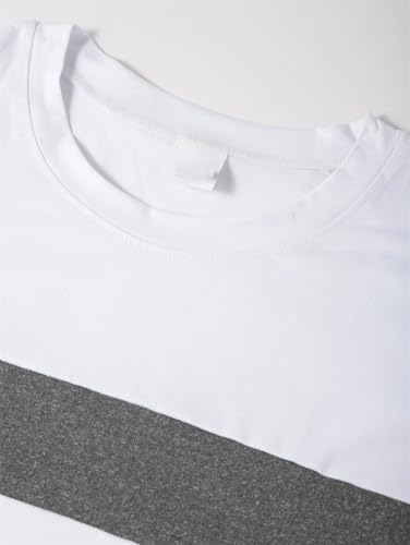 Men's Crew Neck Long Sleeve Splicing Knit Top Business Casual Anti Wrinkle Streetwear Comfortable for Spring3