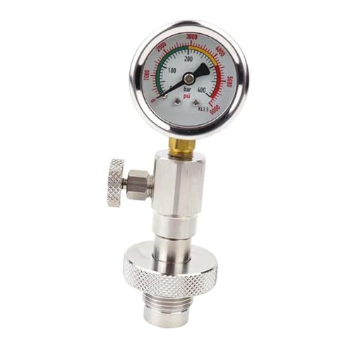 predolo Manomètre de Pression pour Réservoir de Plongée DIN, Accessoire Robuste et Submersible pour Détendeur