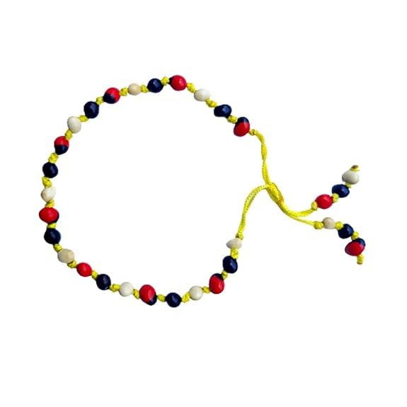 New Natural Red Black White Chirmi Gunja Ratti Bracelet Band For Men And Women - 1 Piece