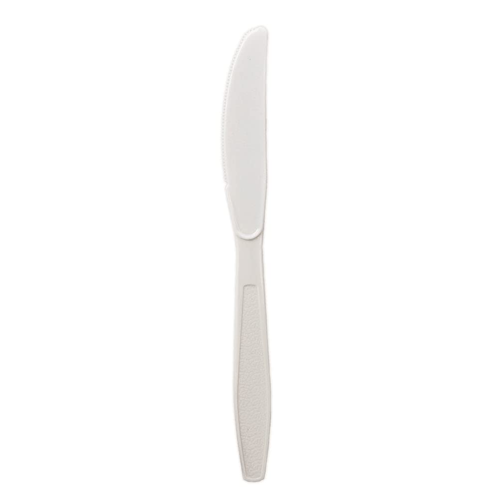 Nicole Fantini's Disposable Economical Plastic White Knifes (50 Count) for home Resturant, Hotel, Deli & big parties