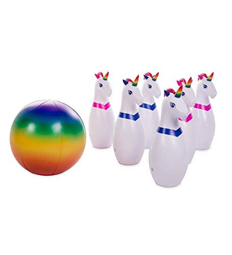 HearthSong Giant Inflatable Unicorn Bowling…
