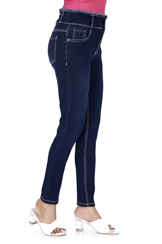 Image of TWGE - Women's Low Rise Skinny Fit Jeans - 2 Button, Stretchable Denim Pants - Ankle Length - Stylish Casual Wear