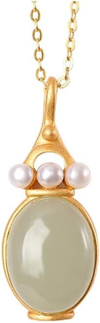 Pendentif en jade S925 anti-allergie pour peaux sensibles