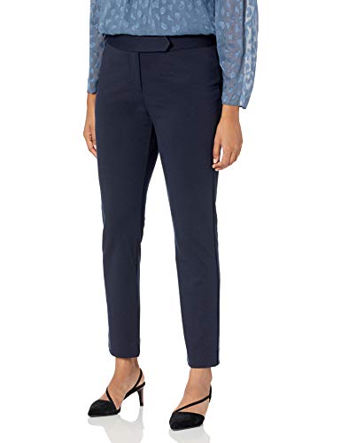 MILLY Women's Fletcher Ponti Jersey Pants, Navy, 8