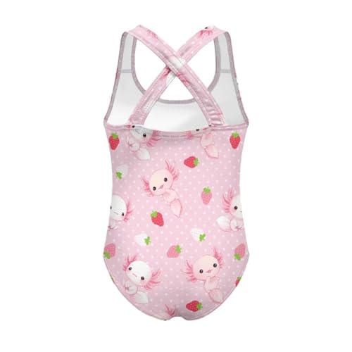 Image of Girls One Piece Swimsuits Teens Sleeveless Back Cross Strap Bathing Suit Kids Quick Dry Cute Beach Swimwear(5-14)
