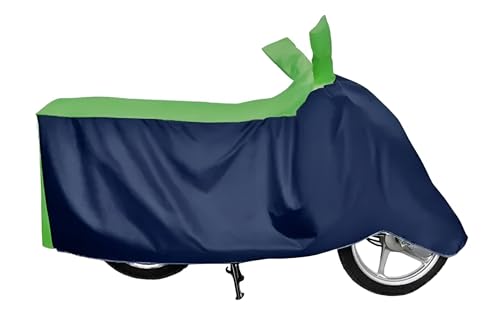 Image of AutoCart Bike Scooty Motorcycle Cover for Premium Bike (Blue and Green Color) Also Suitable for All 125 CC Bikes and Scooty and Upto 150cc Pack of 1 | Design for Suzuki GIXXER