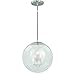 Vaxcel P0121 630 Series Pendant with Clear Seeded Glass, 15-3/4", Polished Nickel Finish