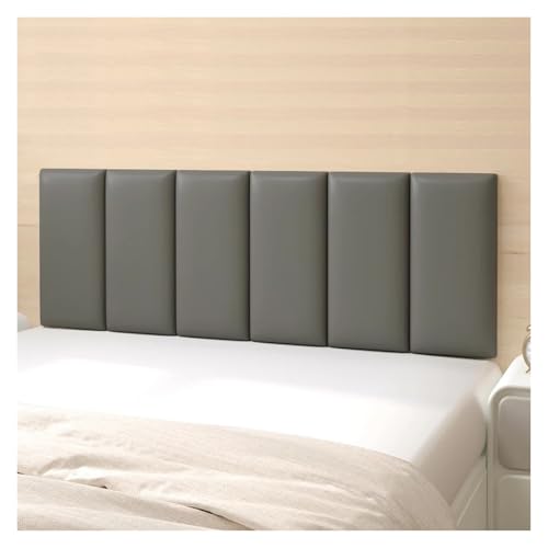 Paneles de cabecero tapizados de cuero para despegar y pegar, acolchado de pared 3D anticolisión para dormitorio moderno