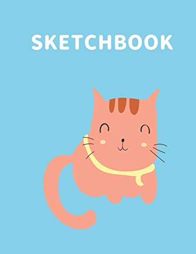 Sketchbook: A Cute Cat Kawaii Sketchbook for Kids: 100 Pages of 8.5" x 11" Large Blank Paper for Drawing, Doodling Painting or Sketching (Painting Sketchpad) image 3