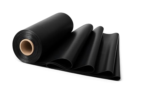 FERRETELIX® Rollo de Plástico Negro Solera para Construcción Agricultura Galga 800 4 mts x 70 mts (280 m²) Plegado a 1,1 mts