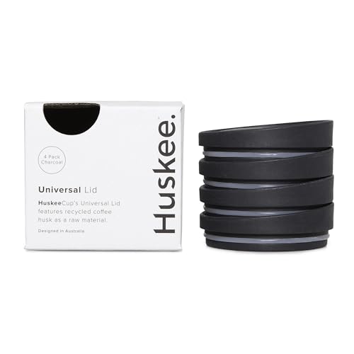 4 coperchi universali Huskee Cup (carbone)