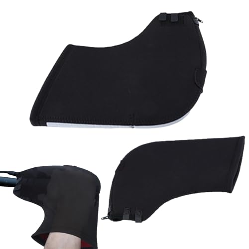 Samuliy Guantes de manillar de motocicleta, guantes de ciclismo para manillar de motocicleta, calentadores de manos gruesos para exteriores, guantes reflectantes cálidos de invierno para bicicleta de