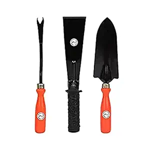 Kraft Seeds Garden Tool Set - 3 Pcs (Small Trowel, 2 Inch Khurpi, Weeder) | Terrace Gardening Accessories | Tools Kit for Home Gardening | Essential Farming Spade, Shovel for Gardening | Tool Kit