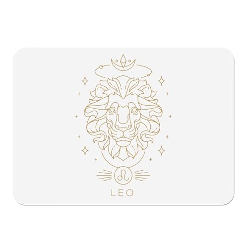 Sets de table dessous en liège lot de 4 napperons blancs zodiaque lion grand format