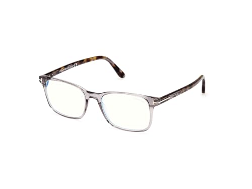 Image of Eyeglasses Tom Ford FT 5831 -B 020 Shiny Transparent Grey, incht inch Logo /Blue Block